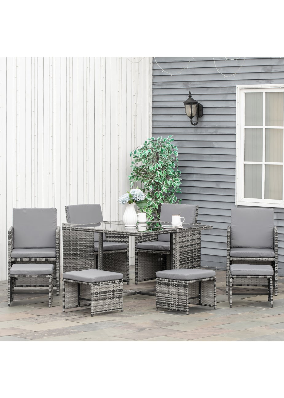 Outsunny Rattan Garden Furniture Set