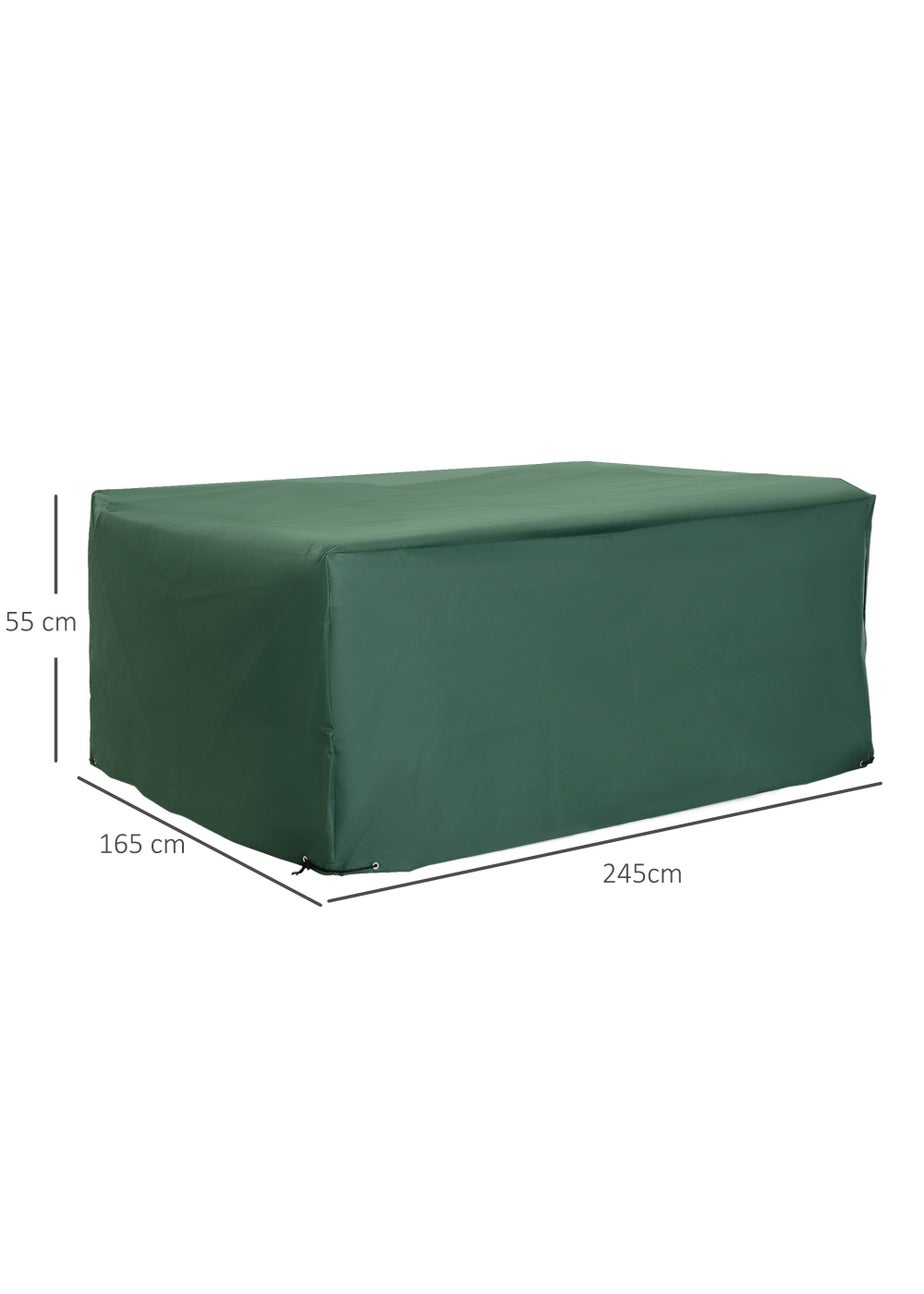Outsunny 245x165x55cm UV Rain Protective Cover For Garden Patio Wicker Rattan