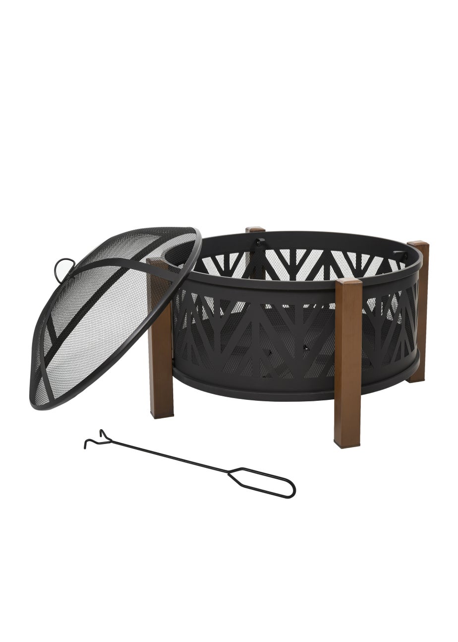 Outsunny 2 in 1 Outdoor Firepit (78cm x 78cm x 60cm)