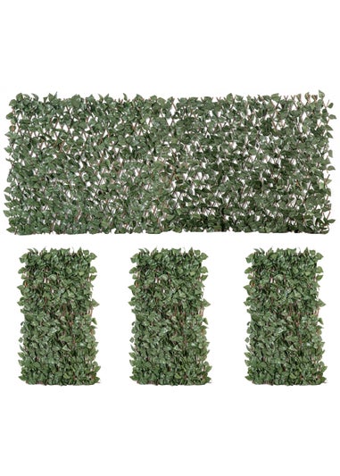 Outsunny 4 Piece 2m x 1m Expanding Trellis Fence