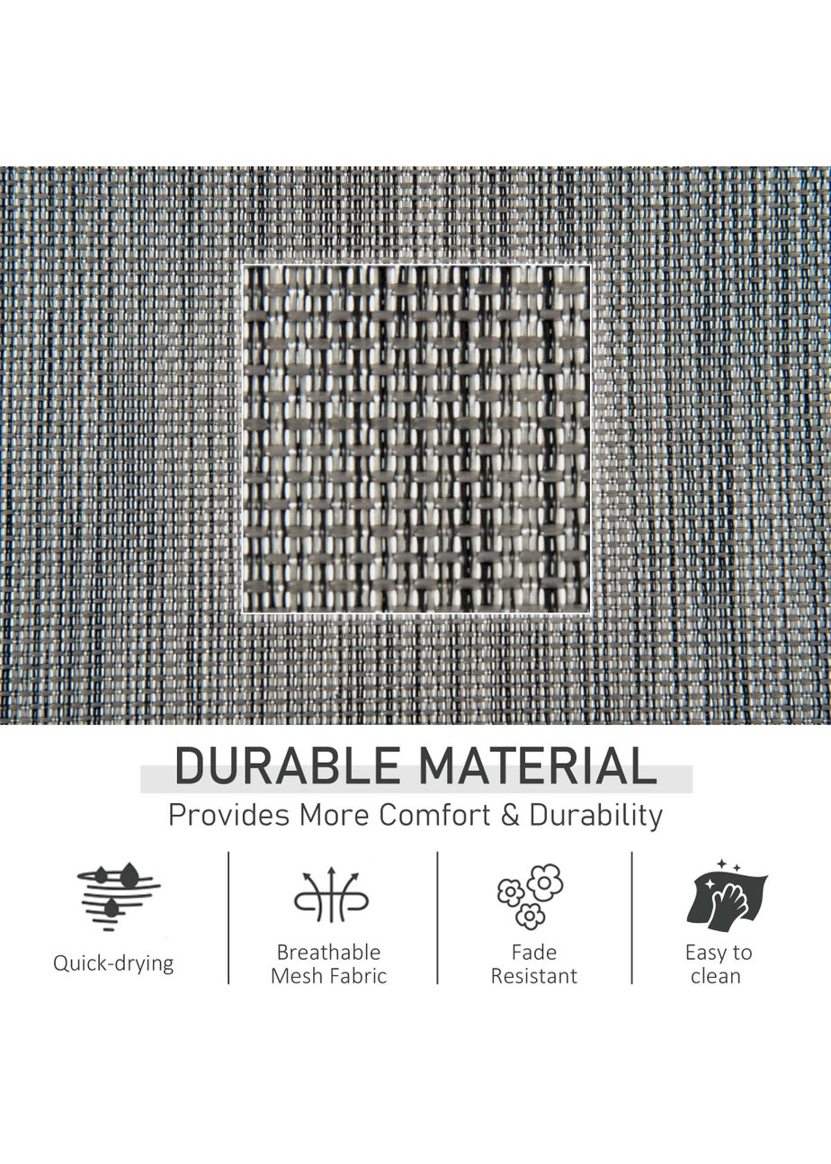 Outsunny Outdoor Garden Rocking Chair, Patio Sun Lounger Rocker Chair with Breathable Mesh Fabric