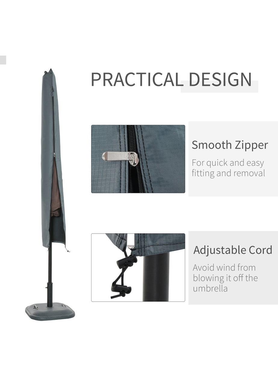 Outsunny Garden Parasol Cover Waterproof Outdoor Courtyard Umbrella Protector 420D Oxford Fabric 178 x 25/35 cm