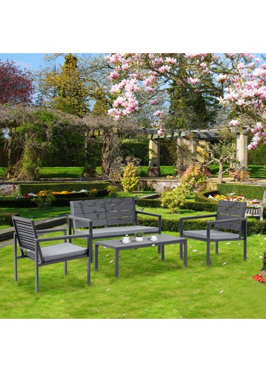 Outsunny 4 PCs Outdoor Conversation Sofa Set