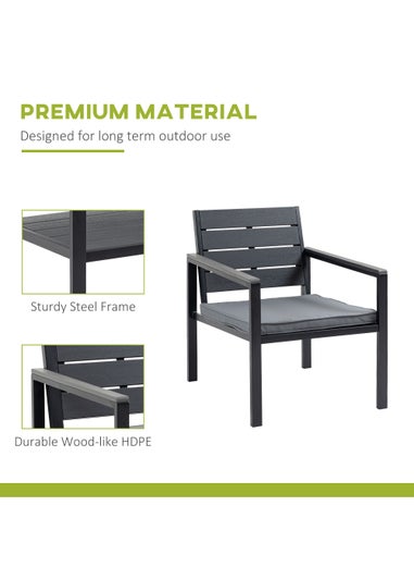 Outsunny 4 PCs Outdoor Conversation Sofa Set