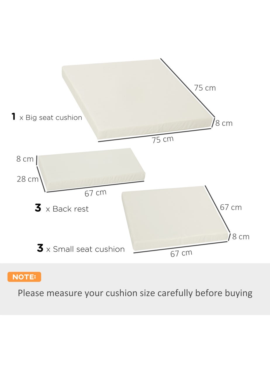 Outsunny 7 Piece Cushion Pad Set