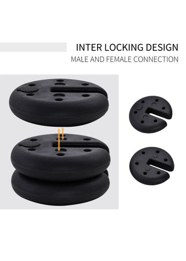 Outsunny 4 PCs Sand Fillable Weights Set for Gazebo Tent