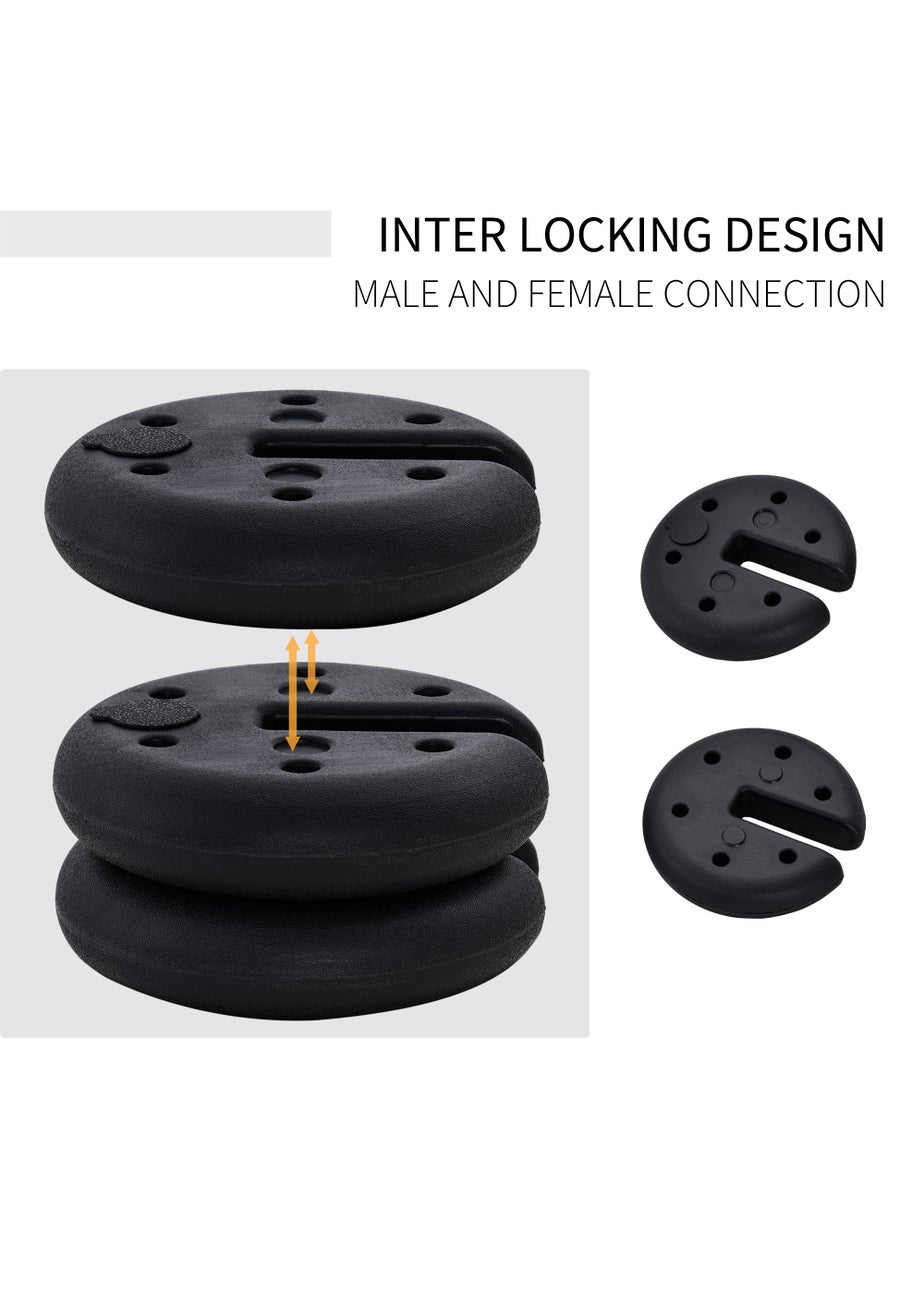 Outsunny 4 PCs Sand Fillable Weights Set for Gazebo Tent