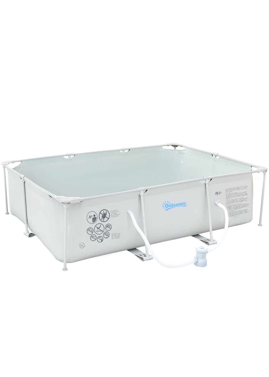 Outsunny Steel Frame Pool with Filter Pump Ground Swimming Pool