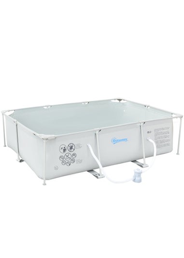 Outsunny Steel Frame Pool with Filter Pump Ground Swimming Pool