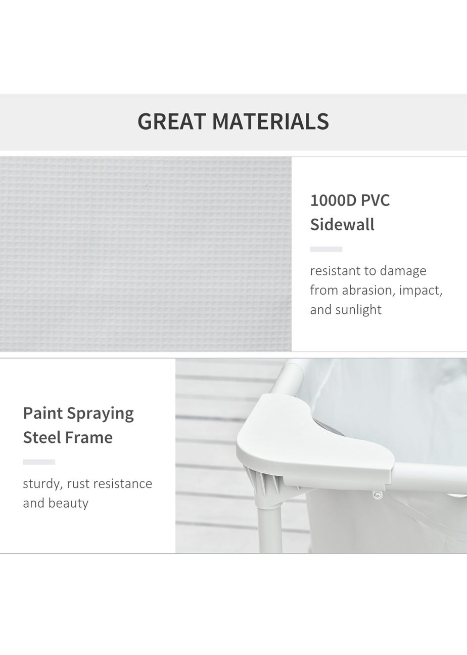 Outsunny Steel Frame Pool with Filter Pump Ground Swimming Pool