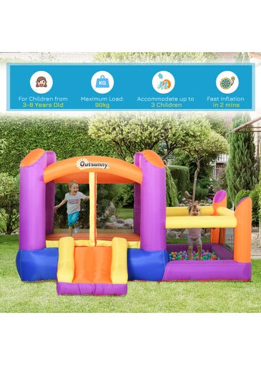 Outsunny Inflatable Bouncy Castle (170cm x 280cm x 250cm)