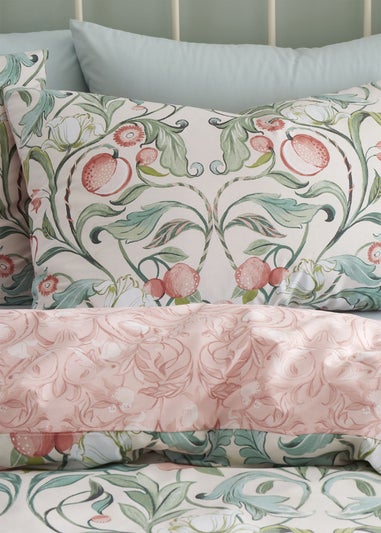 Catherine Lansfield Clarence Floral Reversible Duvet Cover Set Natural
