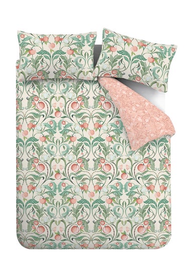 Catherine Lansfield Clarence Floral Reversible Duvet Cover Set Natural