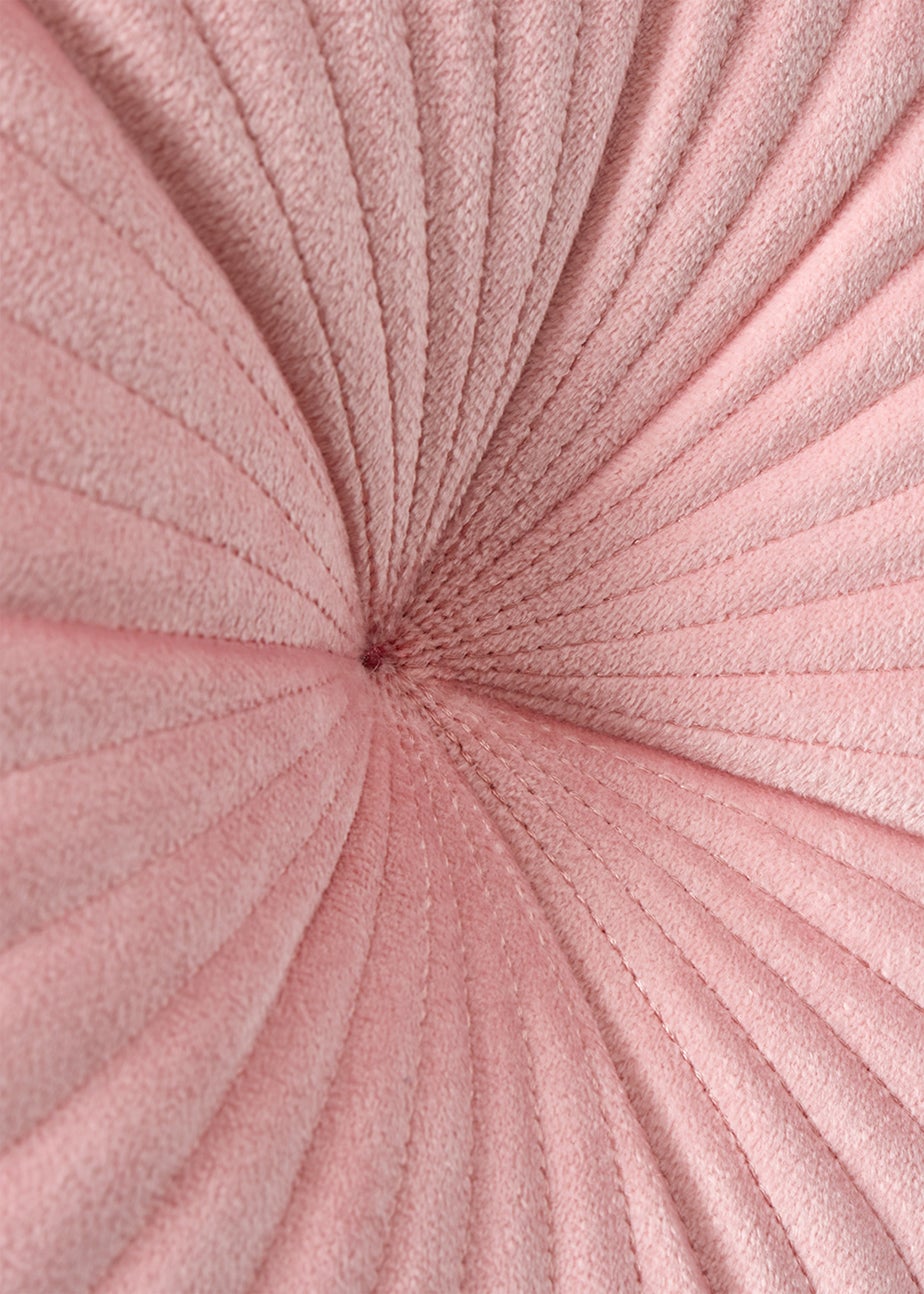 Catherine Lansfield Round Cushion Soft Touch 40x40cm Cushion Pink
