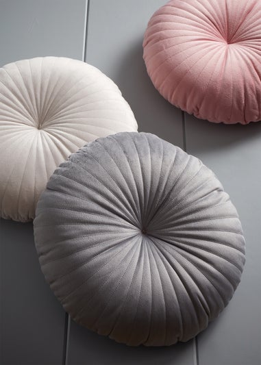 Catherine Lansfield Round Cushion Soft Touch 40x40cm Cushion Pink