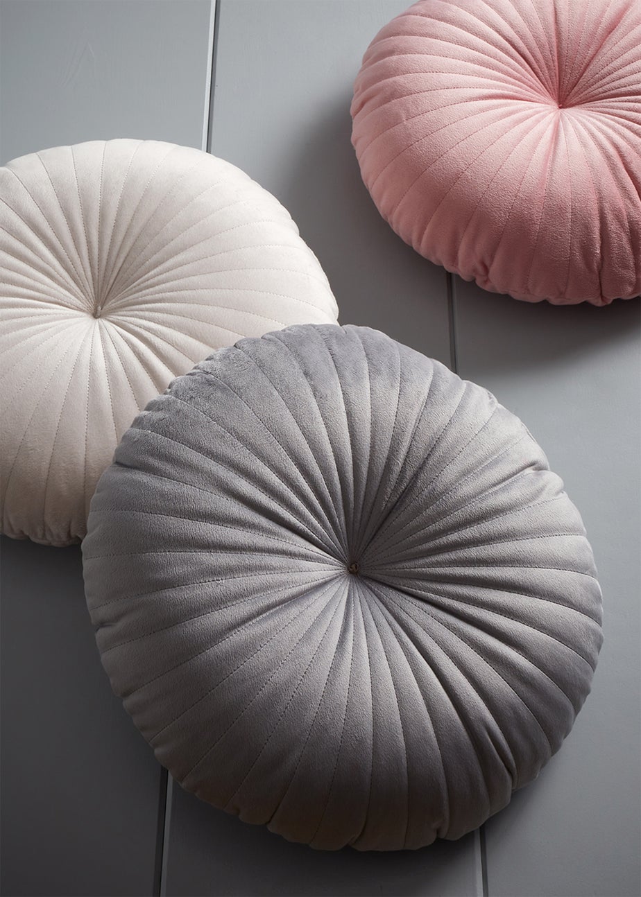 Catherine Lansfield Round Cushion Soft Touch 40x40cm Cushion Pink