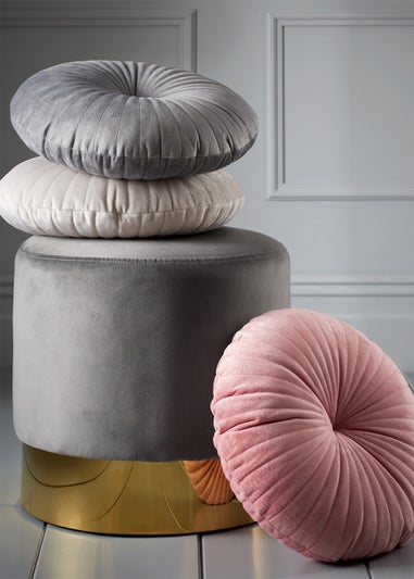 Catherine Lansfield Round Cushion Soft Touch 40x40cm Cushion Pink