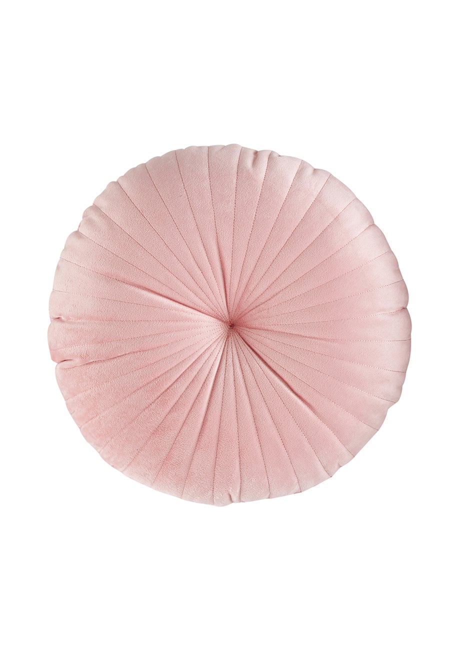 Catherine Lansfield Round Cushion Soft Touch 40x40cm Cushion Pink
