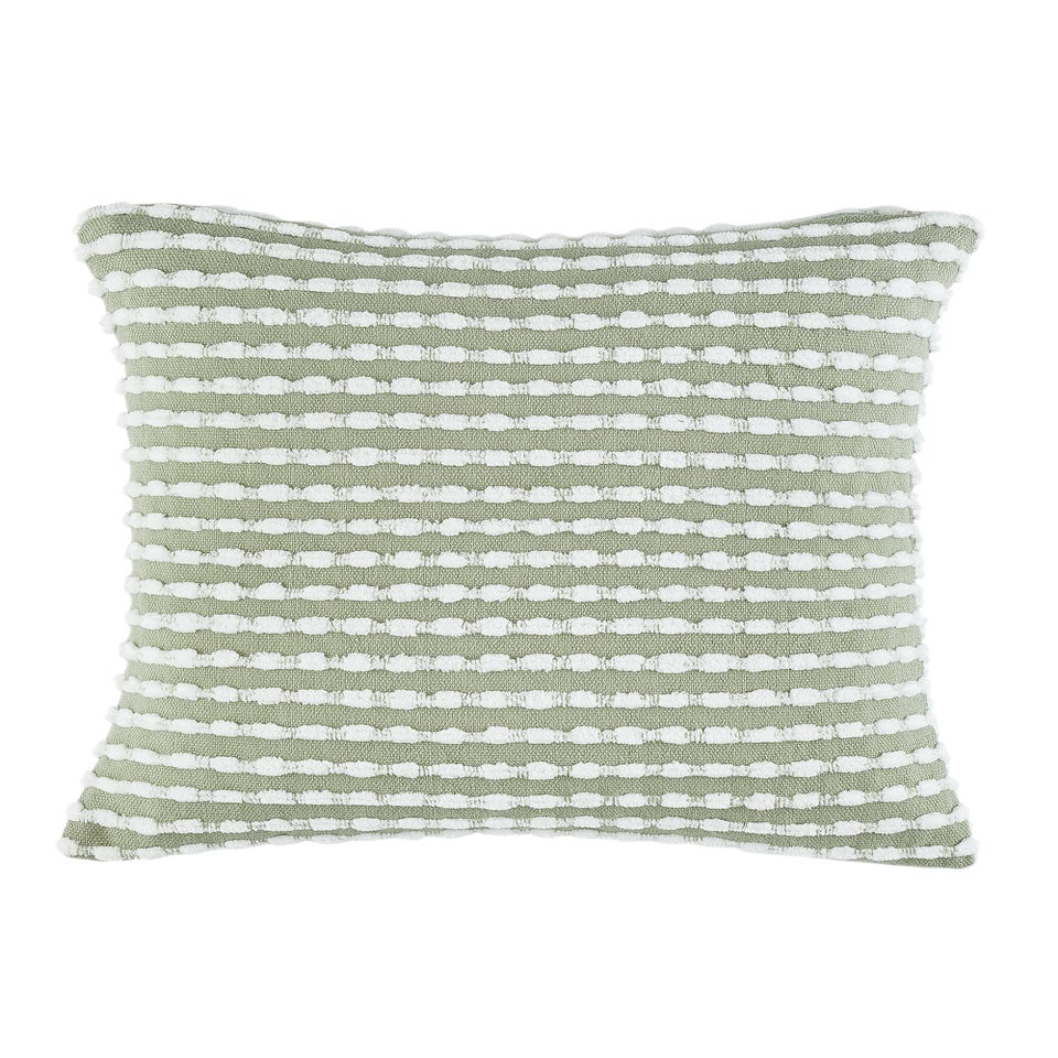 Catherine Lansfield Stab Stitch 43x43cm Cushion Sage Green