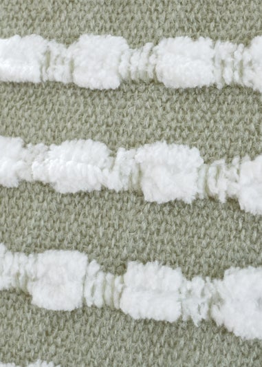 Catherine Lansfield Stab Stitch 43x43cm Cushion Sage Green