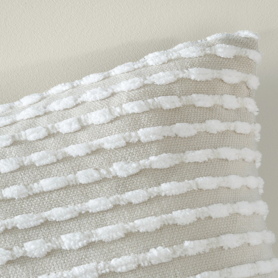 Catherine Lansfield Stab Stitch 43x43cm Cushion Natural