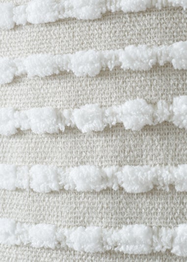 Catherine Lansfield Stab Stitch 43x43cm Cushion Natural