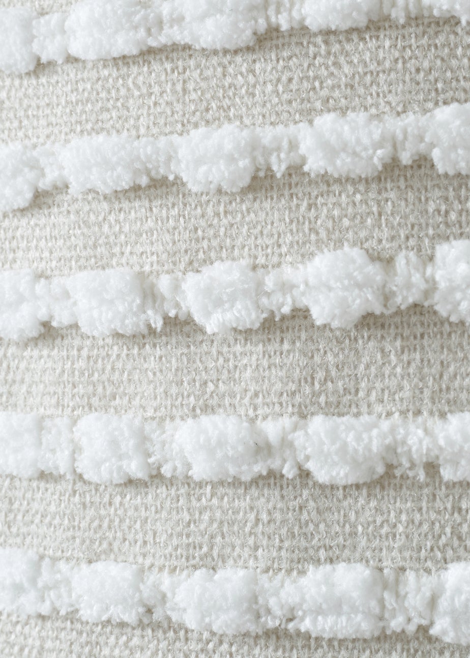 Catherine Lansfield Stab Stitch 43x43cm Cushion Natural