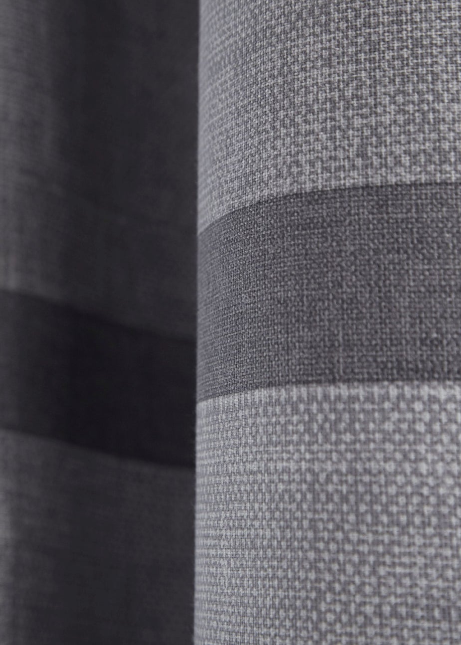 Catherine Lansfield Melville Woven Texture Eyelet Curtains