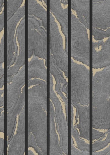 Muriva Woodgrain Panel Wallpaper