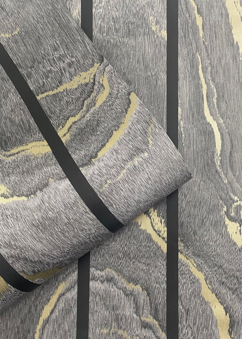 Muriva Woodgrain Panel Wallpaper