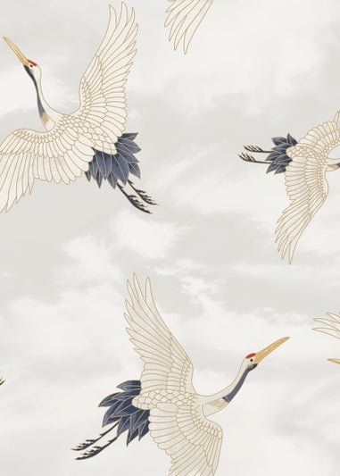 Catherine Lansfield Cranes Wallpaper