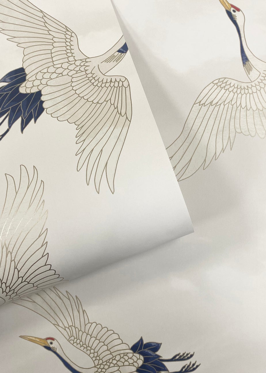 Catherine Lansfield Cranes Wallpaper