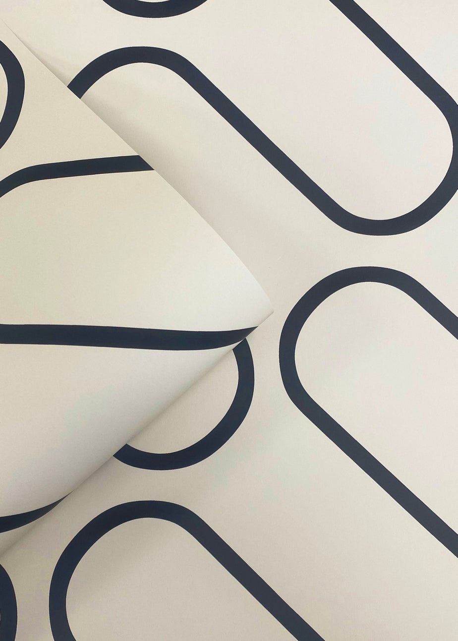 Catherine Lansfield Linear Curve Wallpaper