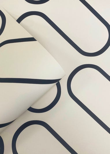 Catherine Lansfield Linear Curve Wallpaper