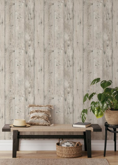 Muriva Timber Planks Wallpaper
