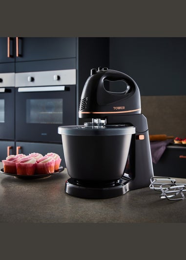 Tower 300W 2.5L Hand and Stand Mixer Black