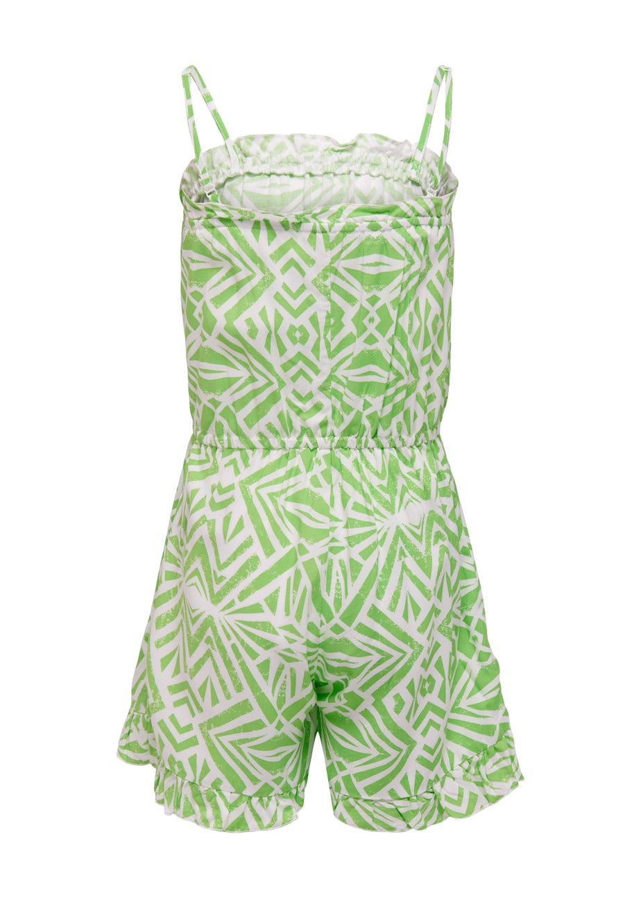 ONLY Kids Green Print Playsuit (6-14yrs)