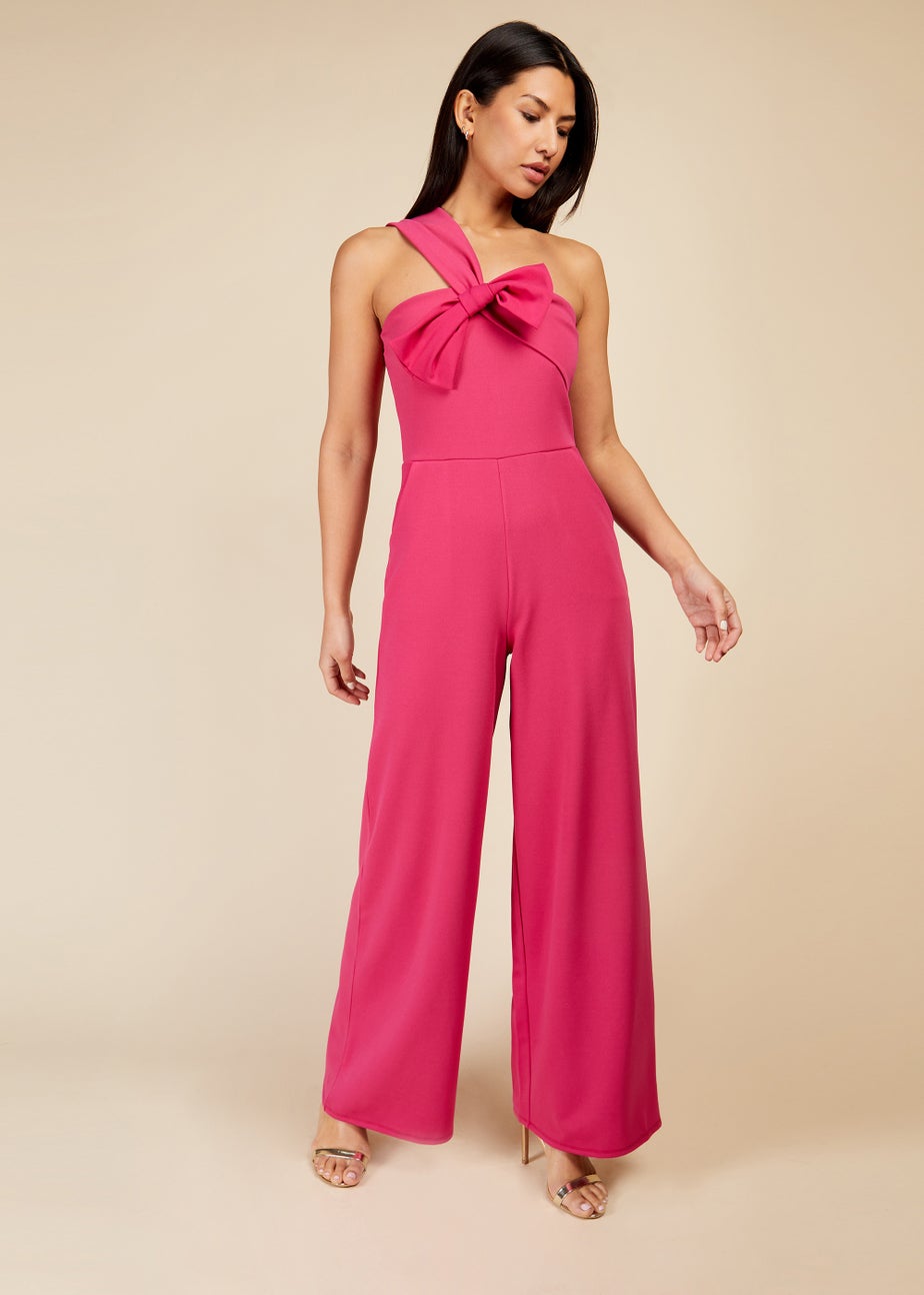 Little Mistress Pink Bow Jumpsuit