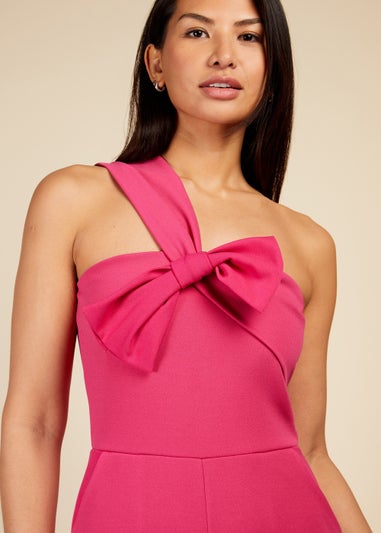 Little Mistress Pink Bow Jumpsuit