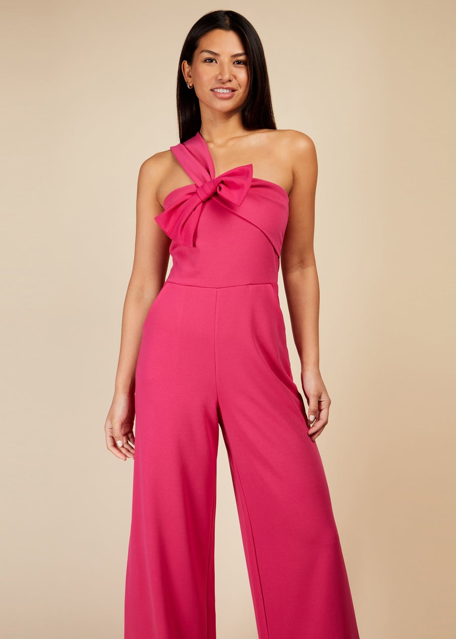 Little Mistress Pink Bow Jumpsuit