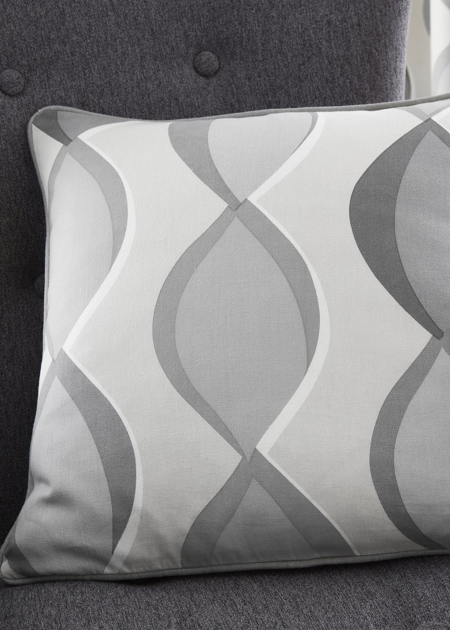 Fusion Lennox Grey Filled Cushion (43cm x 43cm)