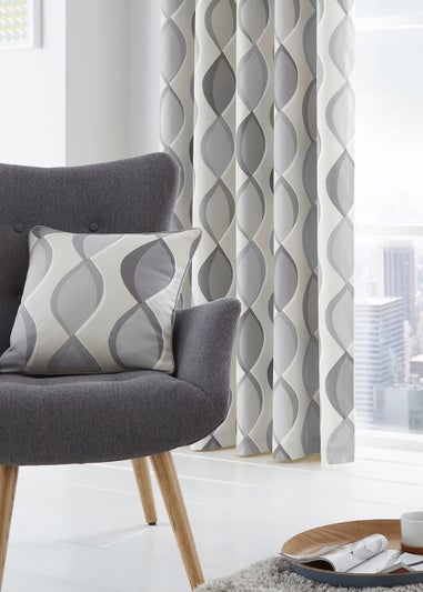 Fusion Lennox Grey Filled Cushion (43cm x 43cm)