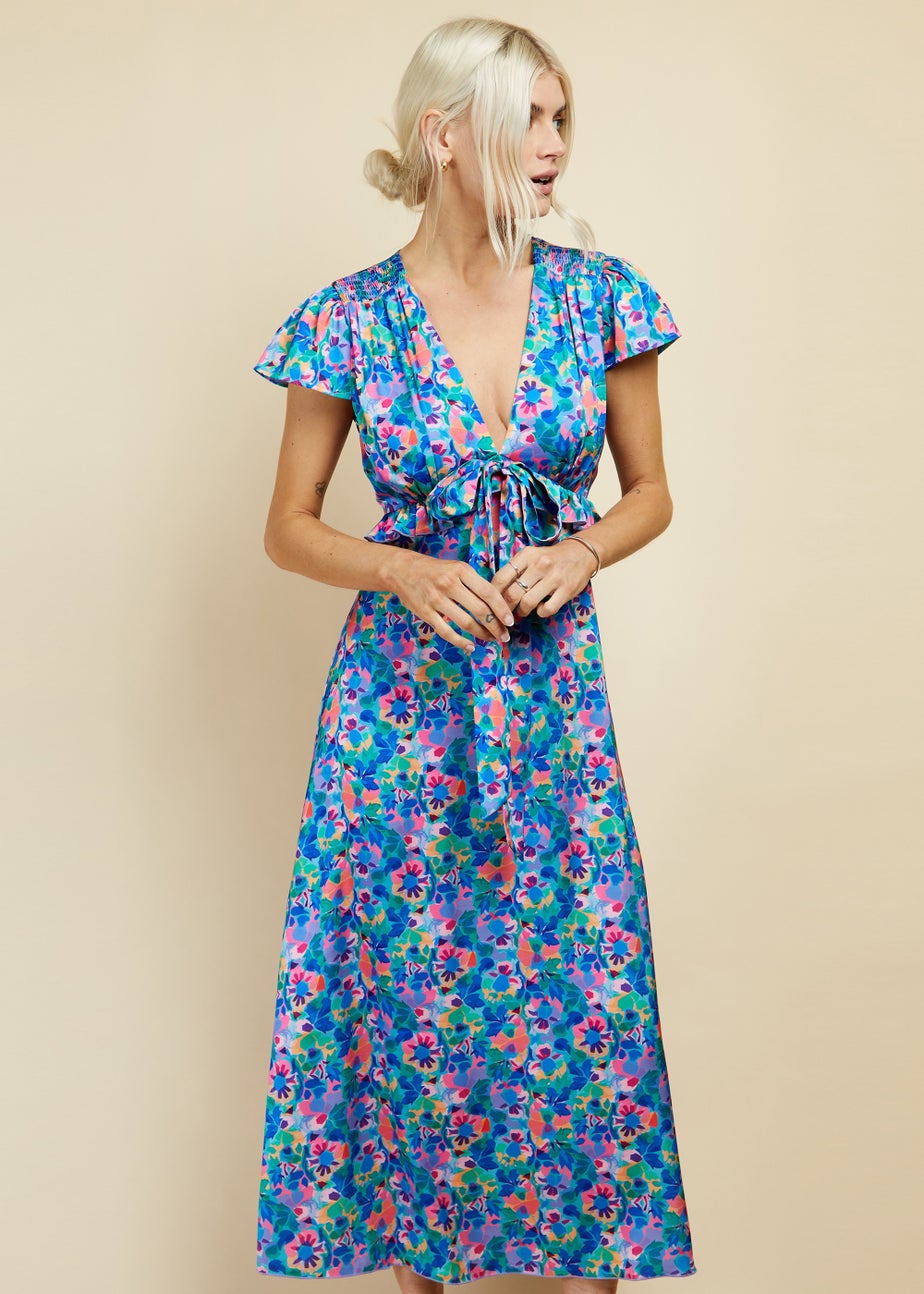 Little Mistress multicoloured Floral Midi Dress