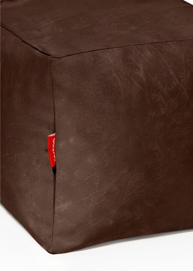 Kaikoo Faux Leather Cube Chocolate