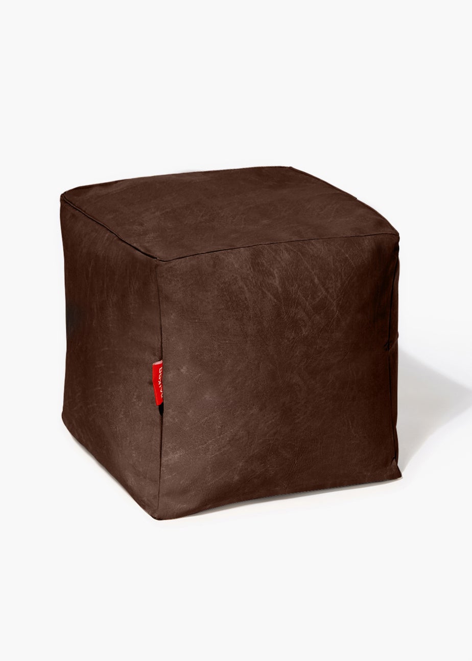 Kaikoo Faux Leather Cube Chocolate