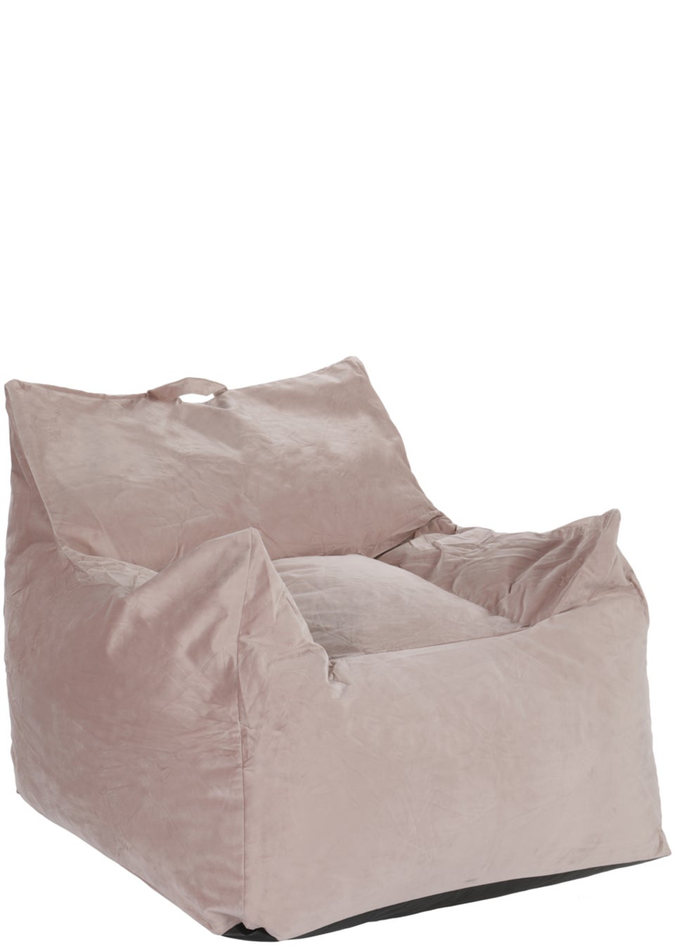 Kaikoo Large Velvet Armchair Beanbag Blush Pink