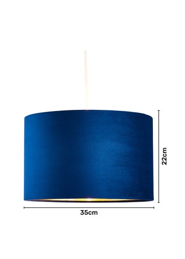 Inlight Velvet Drum Lamp Shade (35cm x 35cm x 22cm)