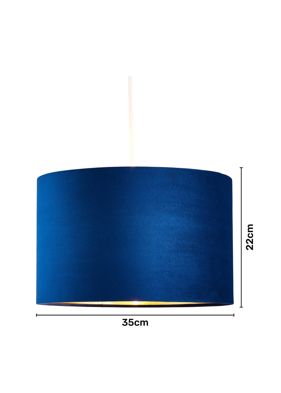 Inlight Velvet Drum Lamp Shade (35cm x 35cm x 22cm)