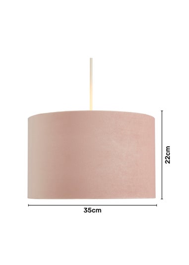 Inlight Velvet Drum Lamp Shade (35cm x 35cm x 22cm)