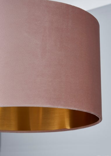 Inlight Velvet Drum Lamp Shade (35cm x 35cm x 22cm)